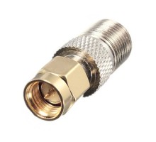 Переходник SMA папа - F мама (ВЧ переходник SMA вилка - F розетка)