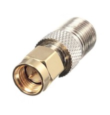 Переходник SMA папа - F мама (ВЧ переходник SMA вилка - F розетка)