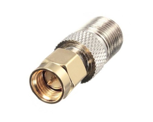 Переходник SMA папа - F мама (ВЧ переходник SMA вилка - F розетка)