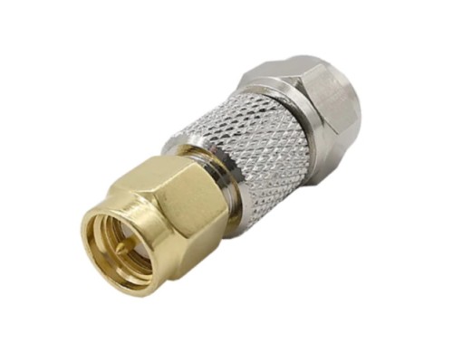 Переходник SMA папа - F папа (ВЧ переходник SMA вилка - F вилка) Цена за 1шт.