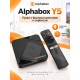 Медиаплеер, Smart TV приставка Alphabox Y5 4/32Gb, Android TV 14, черный