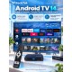 Медиаплеер RockTek G2 4K Streaming Box 4/64Gb, Android TV 14, черный