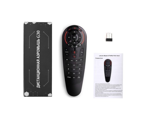 Пульт ДУ с гироскопом Air Mouse G30s  33 кнопки (Воздушная мышь)