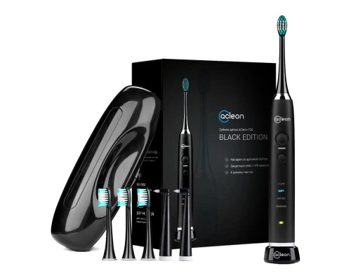 Зубная щетка ACleon F36, ультразвуковая, для взрослых, 60 тыс вибраций/мин, черная