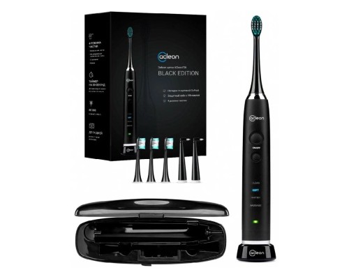 Зубная щетка ACleon F36, ультразвуковая, для взрослых, 60 тыс вибраций/мин, черная