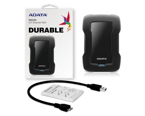 4 ТБ Внешний HDD ADATA HD330, USB 3.2 Gen 1, черный