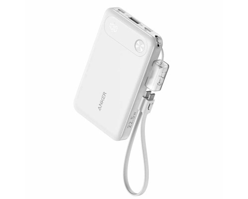 Powerbank Anker (A1257) 10000mAh 1USB/2C с проводом Type-C белый