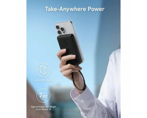 Powerbank Anker (A1257) 10000mAh 1USB/2C с проводом Type-C белый