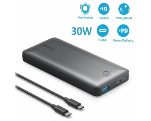 Внешний аккумулятор Anker  535 PowerCore 20K Power Bank 20000 мАч (A1366P11), черный