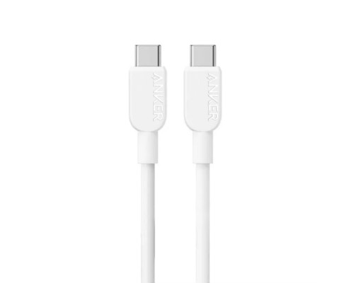 Кабель Anker 310 USB-C to USB-C Cable 60W 0,9 м белый (A81E1621)