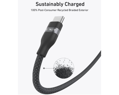 Кабель Anker Ultra-Soft Cable 240W USB-C to USB-C A82E 0,9 м (A82E2611) черный