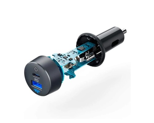 Автомобильная зарядка Anker PowerDrive PD+ 2, U+C, 35W, черный, (2732PF2)