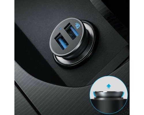 Автомобильная зарядка Anker Power drive 2 Alloy A2727 24W серебристый