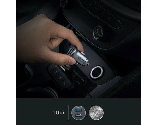 Автомобильная зарядка Anker Power drive 2 Alloy A2727 24W серебристый