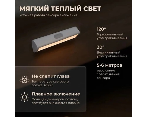 Светильник Aqara Smart Night Light White (GYXYD11LM), LED, датчик движения, белый