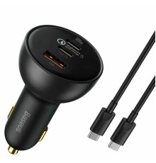 Автомобильная зарядка Baseus Qualcomm Quick Charge 5 160W с кабелем Type-C to Type-C 1m (TZCCZM-0G)
