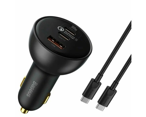 Автомобильная зарядка Baseus Qualcomm Quick Charge 5 160W с кабелем Type-C to Type-C 1m (TZCCZM-0G)