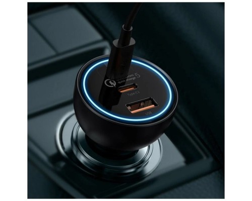 Автомобильная зарядка Baseus Qualcomm Quick Charge 5 160W с кабелем Type-C to Type-C 1m (TZCCZM-0G)