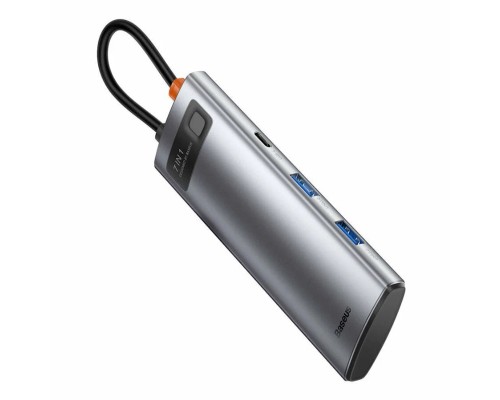 USB-концентратор, хаб Baseus Metal Gleam Series 7-in-1 Multifunctional Type-C HUB Adapter Gray (WKWG020113)