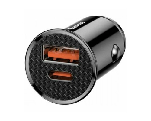 Автомобильная зарядка Baseus с USB и Type-C черная (CCALL-YS01)
