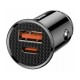 Автомобильная зарядка Baseus с USB и Type-C черная (CCALL-YS01)