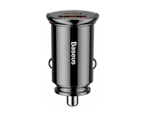 Автомобильная зарядка Baseus с USB и Type-C черная (CCALL-YS01)
