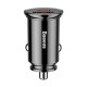 Автомобильная зарядка Baseus с USB и Type-C черная (CCALL-YS01)