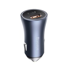 Автомобильная зарядка Baseus Golden Contactor Max Dual Fast Charger, темно-серый (CGJM000113) 