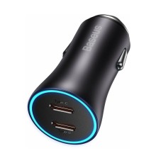 Автомобильная зарядка Baseus Golden Contactor Pro Dual Fast Charger Car Charger C+C 40W темно-серый (CGJP000013) 