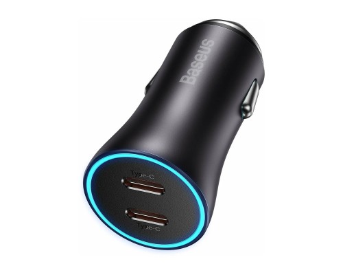 Автомобильная зарядка Baseus Golden Contactor Pro Dual Fast Charger Car Charger C+C 40W темно-серый (CGJP000013) 