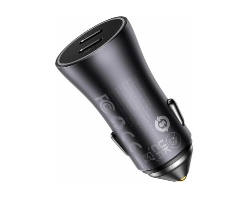 Автомобильная зарядка Baseus Golden Contactor Pro Dual Fast Charger Car Charger C+C 40W темно-серый (CGJP000013) 