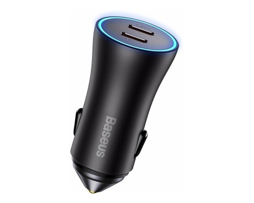 Автомобильная зарядка Baseus Golden Contactor Pro Dual Fast Charger Car Charger C+C 40W темно-серый (CGJP000013) 