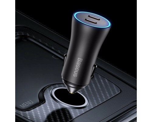 Автомобильная зарядка Baseus Golden Contactor Pro Dual Fast Charger Car Charger C+C 40W темно-серый (CGJP000013) 