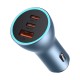 Автомобильная зарядка Baseus, с USB + 2 Type-C, 65W, темно-серый (CGJP010013) 