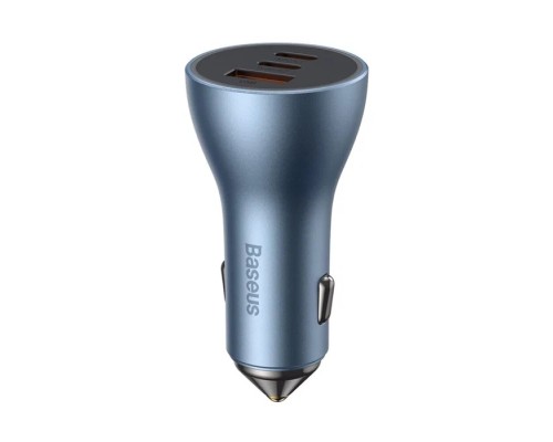 Автомобильная зарядка Baseus, с USB + 2 Type-C, 65W, темно-серый (CGJP010013) 