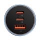 Автомобильная зарядка Baseus, с USB + 2 Type-C, 65W, темно-серый (CGJP010013) 