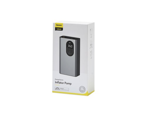 Автомобильный компрессор Baseus Energy Source Inflator Pump Wireless Intelligent Air Pump серый (CRCQB02-0A)