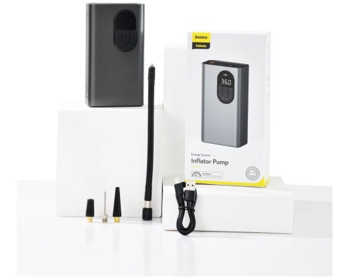 Автомобильный компрессор Baseus Energy Source Inflator Pump Wireless Intelligent Air Pump серый (CRCQB02-0A)