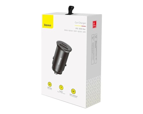 Автомобильная зарядка Baseus с USB и Type-C черная (CCALL-BS01)