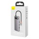 USB-концентратор Baseus Metal Gleam Series 6-in-1 (CAHUB-CW0G), USB Type-C - 3×USB3.0, HDMI, USB Type-C, RJ45, Space Grey