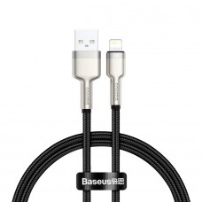 Кабель Baseus Cafule Metal Data Cable USB - Lightning (CALJK-A01) 1м черный/розовое золото