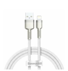 Кабель Baseus Cafule Metal Data Cable USB - Lightning (CALJK-A02) 1м белый/розовое золото