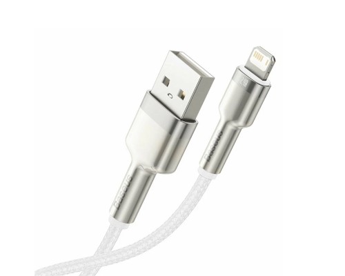 Кабель Baseus Cafule Metal Data Cable USB - Lightning (CALJK-A02) 1м белый/розовое золото