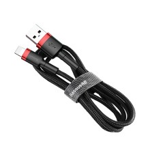 Кабель Baseus Cafule USB - Lightning (CALKLF-B19) 1м, черный/красный