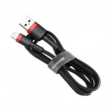 Кабель Baseus Cafule USB - Lightning (CALKLF-B19) 1м, черный/красный