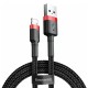 Кабель Baseus Cafule USB - Lightning (CALKLF-B19) 1м, черный/красный