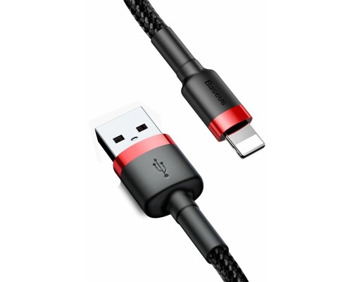 Кабель Baseus Cafule USB - Lightning (CALKLF-B19) 1м, черный/красный