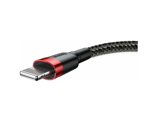 Кабель Baseus Cafule USB - Lightning (CALKLF-B19) 1м, черный/красный