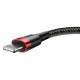 Кабель Baseus Cafule USB - Lightning (CALKLF-B19) 1м, черный/красный