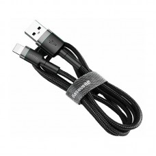 Кабель Baseus Cafule USB - Lightning (CALKLF-BG1) 1м, черный/серый